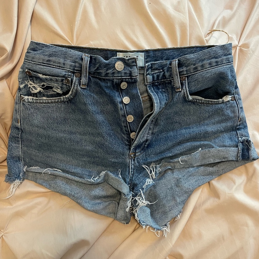 Agolde jean shorts/ blue W26